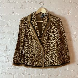 Etcetera Leopard Fur Embellished Blazer. Perfect Conditon. No noticeable flaws.
